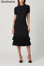 Load image into Gallery viewer, Savannah Knit Dress Black