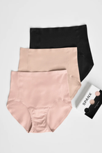 Load image into Gallery viewer, Spanx Fit-To-You briefs 3-pack in black, nude, and blush pink high-waist style