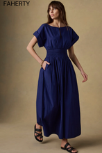Load image into Gallery viewer, Coastal Poplin Elia Smocked Dress