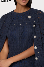 Load image into Gallery viewer, Beaded Fringe Knit Shell Dress