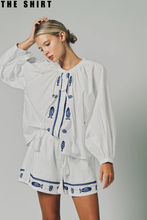 Load image into Gallery viewer, The Minka Shirt- Navy Fish