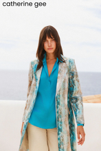 Load image into Gallery viewer, Lexi Car Coat Aqua Snake