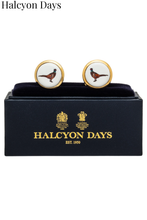 Load image into Gallery viewer, Pheasant Round Cufflinks