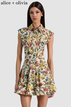 Load image into Gallery viewer, Kim Corset Mini Shirt Dress- Desert Sprigs