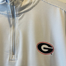 Load image into Gallery viewer, Southern Tide Georgia Stripe 1/4 Zip Heather Grey