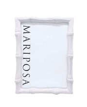 Load image into Gallery viewer, Elegant bamboo-textured picture frame with decorative joint accents by Mariposa