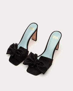 Frances Valentine Hilary Heel Satin Satin Black