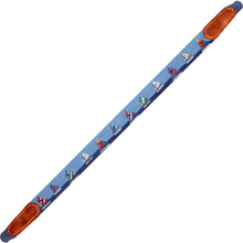 Load image into Gallery viewer, Needlepoint sunglass strap featuring sailboat pattern with leather end tabs