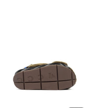 Load image into Gallery viewer, Bottom view of 4CCCCEES Mellow Fomi Mocha Sandal showing textured rubber outsole with brand logo