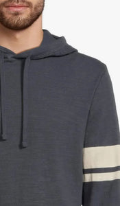 Faherty Sunwashed Slub Hoodie Navy Dune Strip