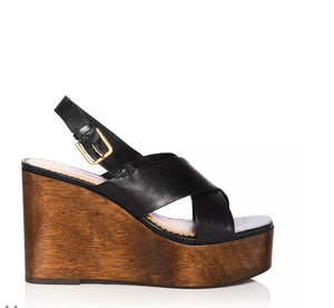 Vinny Wedge Sandal Black