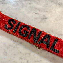 Load image into Gallery viewer, Beaded Adjustable Bag Strap Signal Red