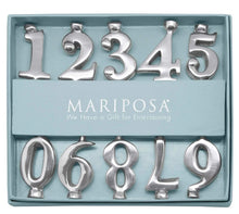 Load image into Gallery viewer, Number Candle Holder Set Silver