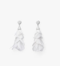 Load image into Gallery viewer, Jane Statement Earring White &amp; Silver
