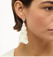 Load image into Gallery viewer, Jane Statement Earring White &amp; Silver