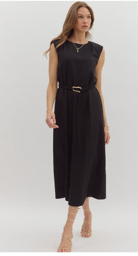 Maria Midi Dress Black RENTAL