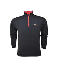 Load image into Gallery viewer, Game Day 1/4 Zip Georgia Bulldog Black