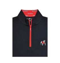 Load image into Gallery viewer, Game Day 1/4 Zip Georgia Bulldog Black