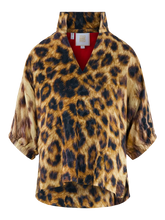 Load image into Gallery viewer, Emily McCarthy Poppy Top featuring bold leopard print with V-neckline and relaxed silhouette
