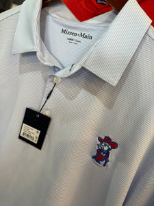 Ole Miss Polo Blue Stripe Rebel