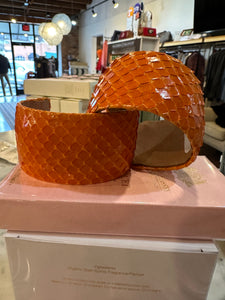 W. Kleinberg Sophia Alligator Cuff Orange