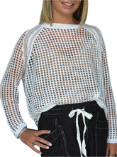 Load image into Gallery viewer, SD Daily Mesh Sweater White
