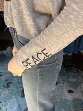 Load image into Gallery viewer, Peace Sign Shack Sweater Tan/Black