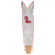 Load image into Gallery viewer, Vaccari Amber Ole Miss rhinestone cowboy boot with red trim, back view