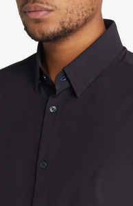 Mizzen + Main Leeward Short Sleeve Shirt Black Solid