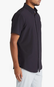 Mizzen + Main Leeward Short Sleeve Shirt Black Solid