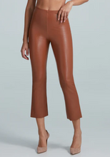 Load image into Gallery viewer, Commando Faux Leather Crop Flare Cocoa