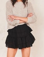 Load image into Gallery viewer, Love Shack Fancy Ruffle Mini Skirt Black