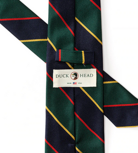 Duck Head Repp Stripe Tie Cilantro