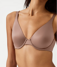 Load image into Gallery viewer, Spanx Satin Unlined Full Coverage Bra Cafe Au Lait