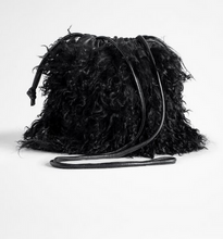 Load image into Gallery viewer, Zadig &amp; Voltaire Rock To Go Frenzy Shearling Bag Noir