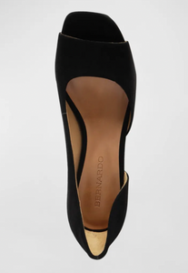 Bernardo Nieve D'orsay Pumps Black Kid Suede