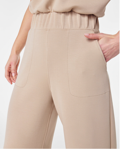 Spanx Airessential Cropped Jumpsuit Tahini