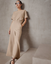 Load image into Gallery viewer, Spanx Airessential Cropped Jumpsuit Tahini