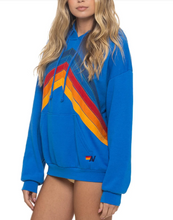Load image into Gallery viewer, Mountain Stitch Hoodie Adventure Blue