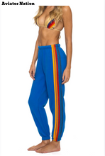 Load image into Gallery viewer, 5 Stripe Sweatpant Adventure Blue