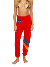 Load image into Gallery viewer, Circle Chevron Sweatpant Red