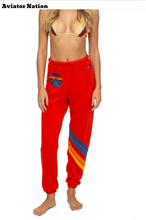 Load image into Gallery viewer, Circle Chevron Sweatpant Red