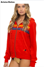 Load image into Gallery viewer, 5 Stripe Zip Hoodie