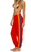 Load image into Gallery viewer, 5 Stripe Sweatpant Red