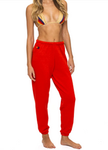 Load image into Gallery viewer, 5 Stripe Sweatpant Red
