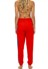 Load image into Gallery viewer, 5 Stripe Sweatpant Red