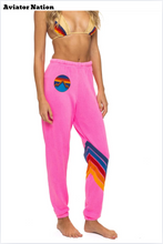 Load image into Gallery viewer, Circle Chevron Sweatpant Pink