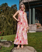 Load image into Gallery viewer, Slim Pleated Maxi Wild Tulip