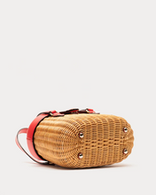 Load image into Gallery viewer, Willow Basket Wicker Handbag Red