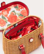 Load image into Gallery viewer, Willow Basket Wicker Handbag Red